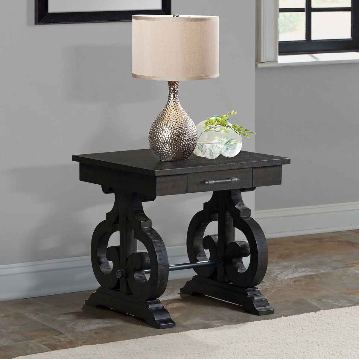 STONE SQUARE SIDE TABLE