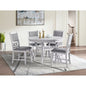 Amber White 5pc Dining Set