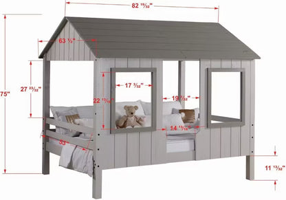 HOUSE FULL SIZE BED LOFT LEGS/HDBD