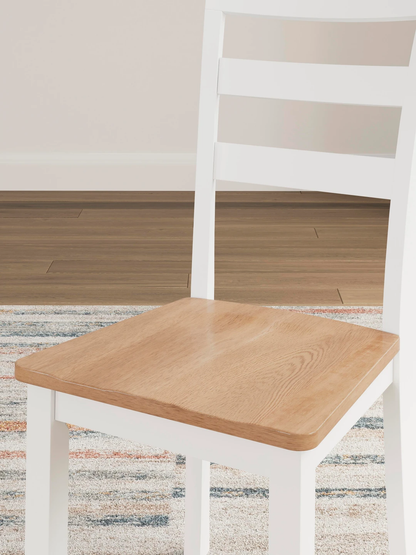 GAVIN SIDE CHAIR NATURAL/ WHITE