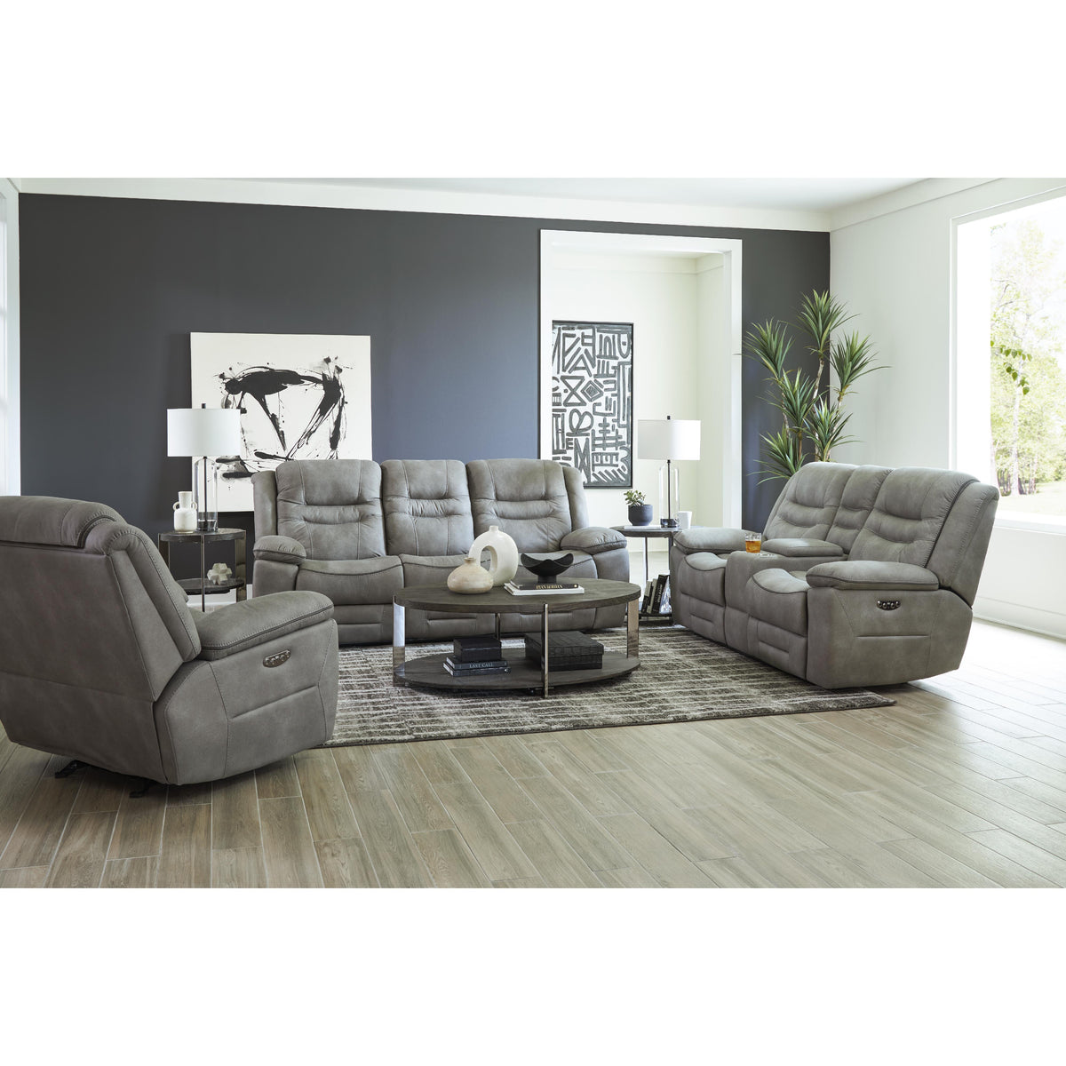 HARLAND GRAY POWER SOFA