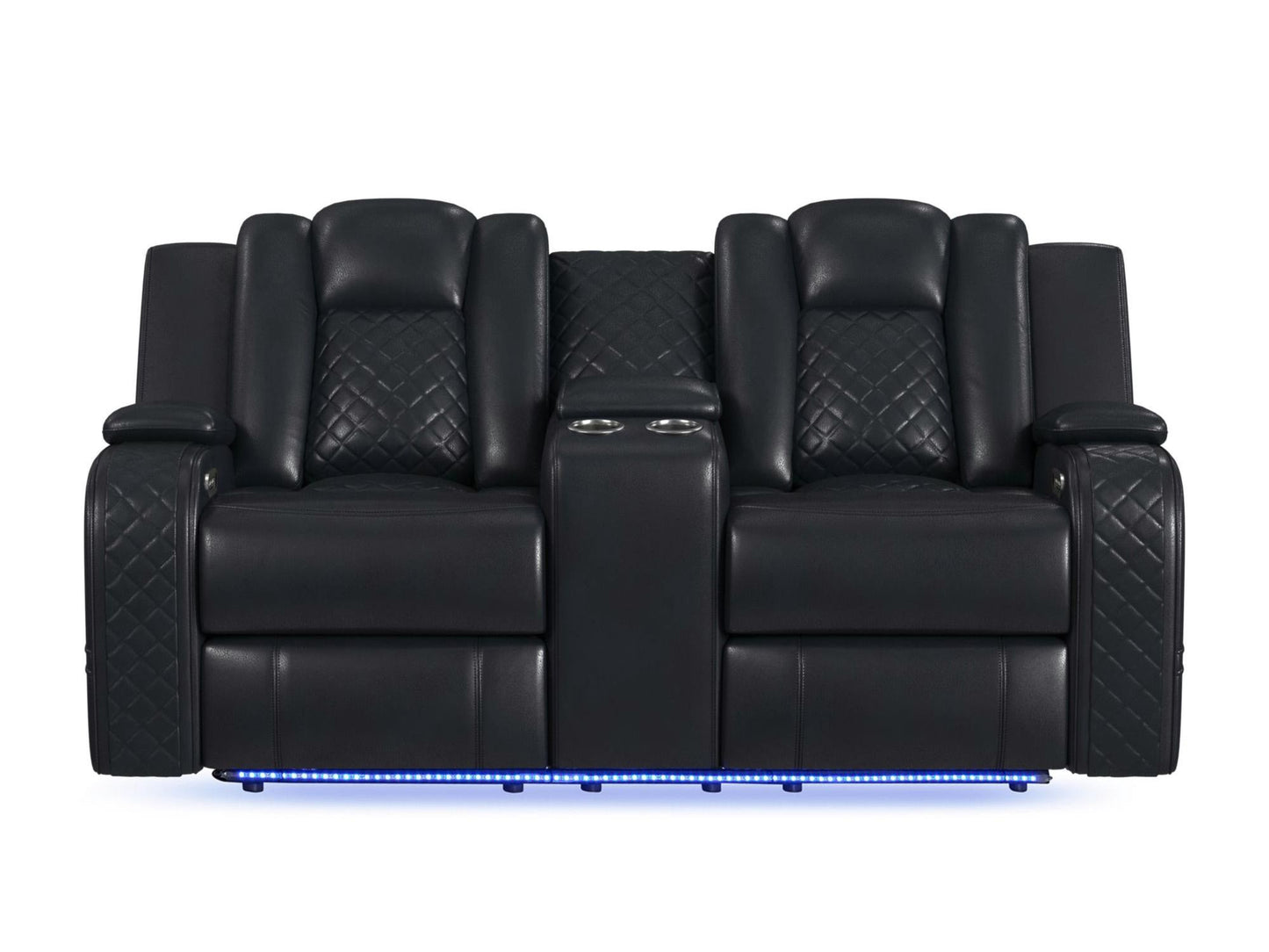 CARLY PEBBLE BLACK LOVESEAT