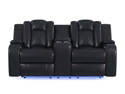 CARLY PEBBLE BLACK LOVESEAT