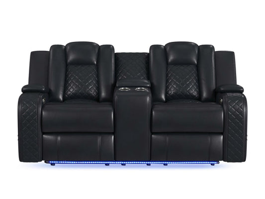CARLY PEBBLE BLACK LOVESEAT