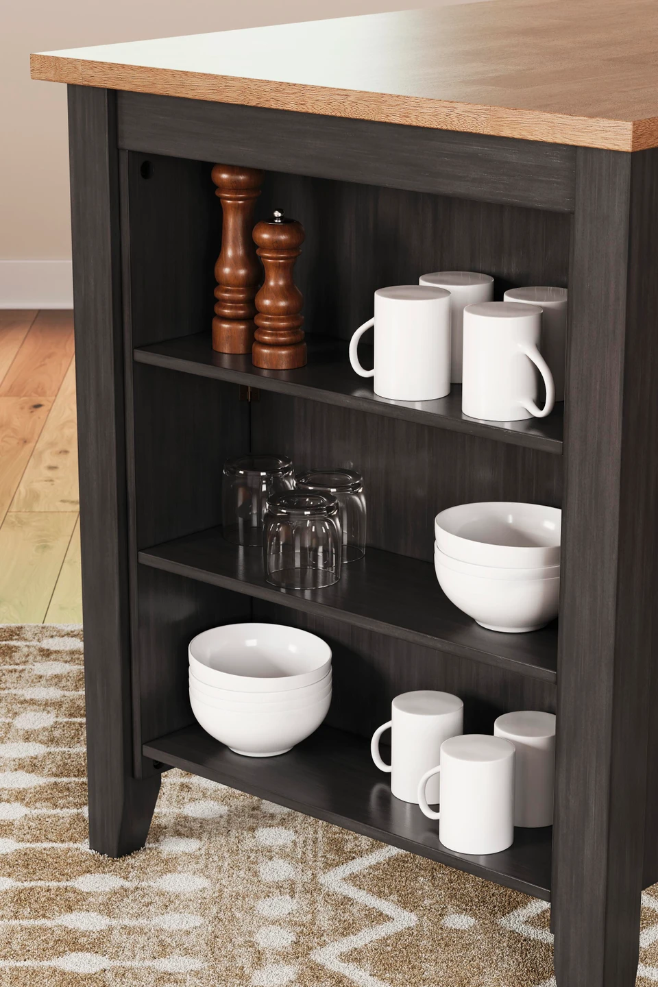 GAVIN COUNTER TABLE W/ STORAGE