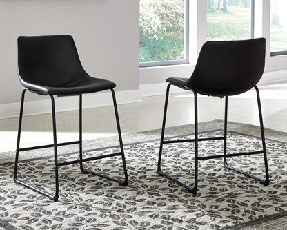 CAYSEN BLACK UPH BARSTOOLS 24"
