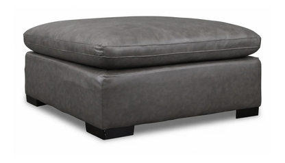 COLIN OTTOMAN LEATHER STONE