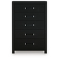 MALIA 5 DRAWER CHEST BLACK