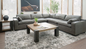 Colin Leather Stone 5pc. Sectional