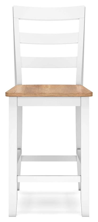 GAVIN 24" BARSTOOL NATURAL/ WHITE