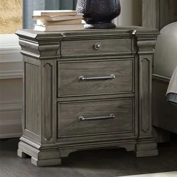 KINGSTON GREY 3 DRW NIGHTSTAND