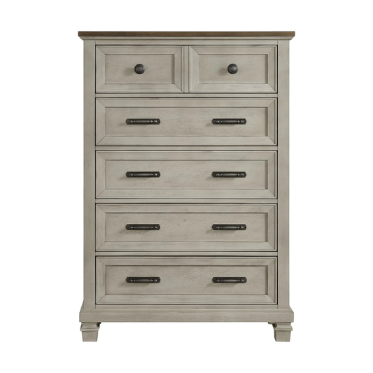 PHOEBE 5 DRAWER TWO-TONE CHEST