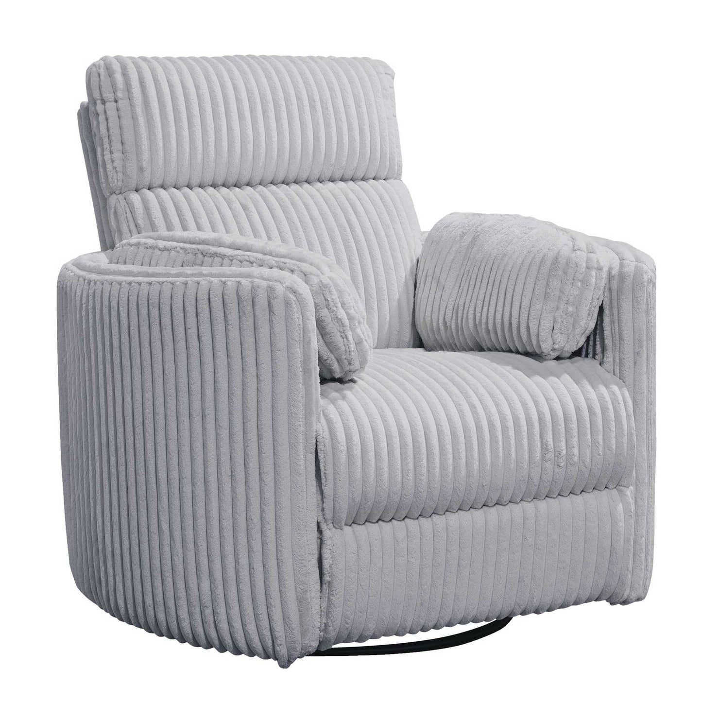 RIVER FLUFFY GREY BARREL CHAIR