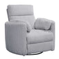 RIVER FLUFFY GREY BARREL CHAIR