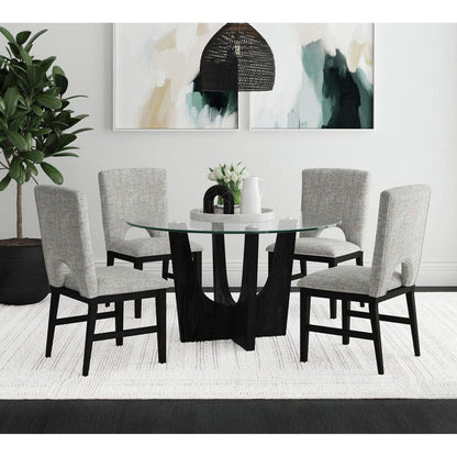 OLIVIA ROUND GLASS TABLE