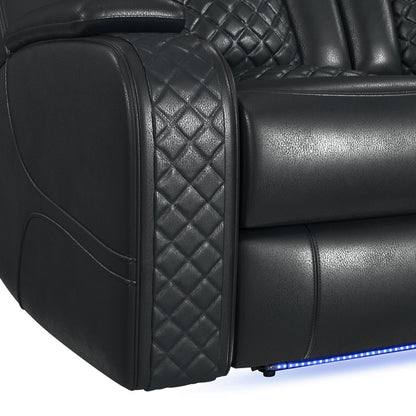 CARLY PEBBLE BLACK LOVESEAT