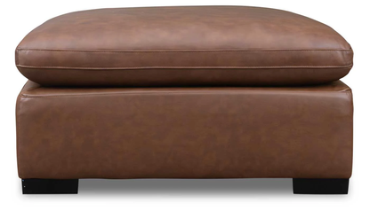 COLIN OTTOMAN LEATHER BROWN