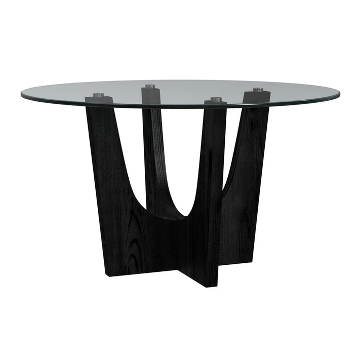OLIVIA ROUND GLASS TABLE