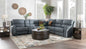 Grayson Blue/Grey 6pc. Sectional