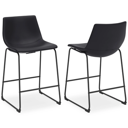 CAYSEN BLACK UPH BARSTOOLS 24"