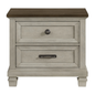 PHOEBE 2DR TWO-TONE NIGHTSTAND USB