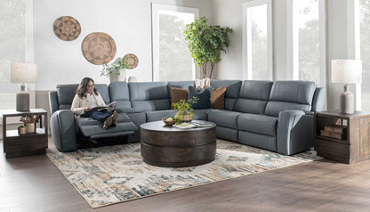 Grayson Blue/Grey 6pc. Sectional