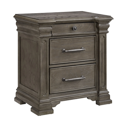 KINGSTON GREY 3 DRW NIGHTSTAND