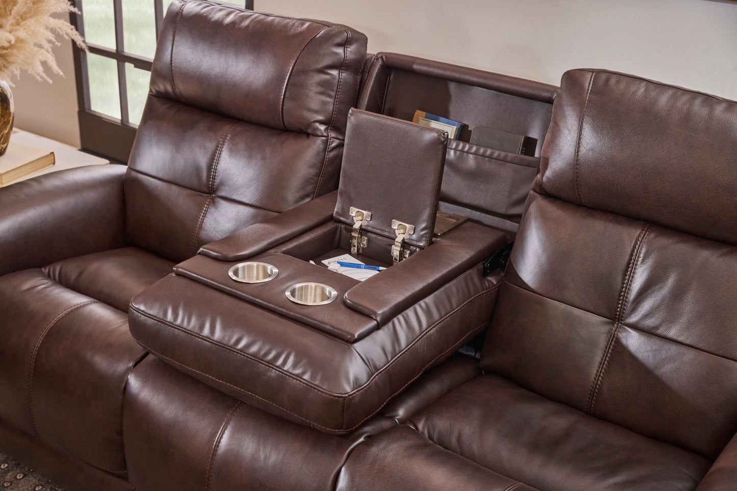 Riley Dark Brown Sofa & Loveseat