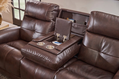 Riley Dark Brown Sofa & Loveseat
