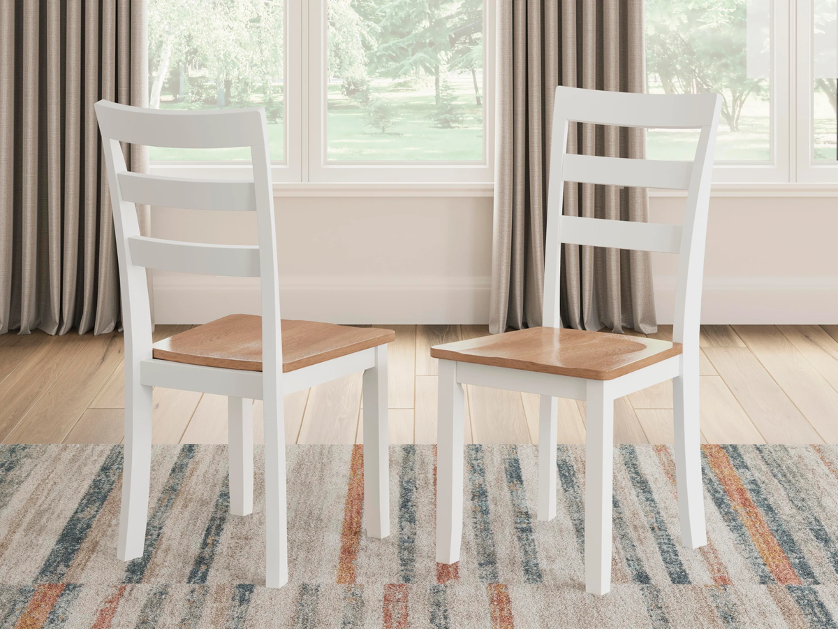 GAVIN SIDE CHAIR NATURAL/ WHITE