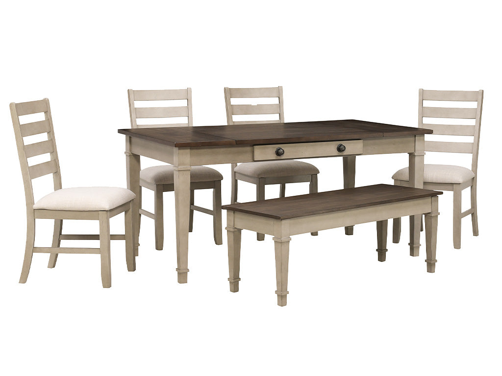 PHOEBE TWO TONE DINING TABLE