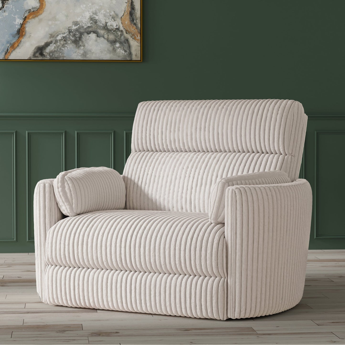 RIVER XL FLUFFY IVORY BARREL CHAIR