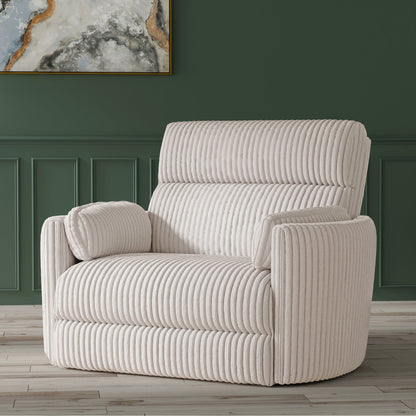 RIVER XL FLUFFY IVORY BARREL CHAIR