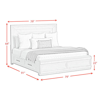 ARTIC WHITE KING BED
