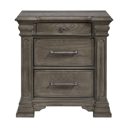 KINGSTON GREY 3 DRW NIGHTSTAND