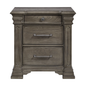 KINGSTON GREY 3 DRW NIGHTSTAND