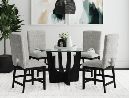OLIVIA ROUND GLASS TABLE