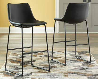 CAYSEN BLACK UPH BARSTOOLS 30"
