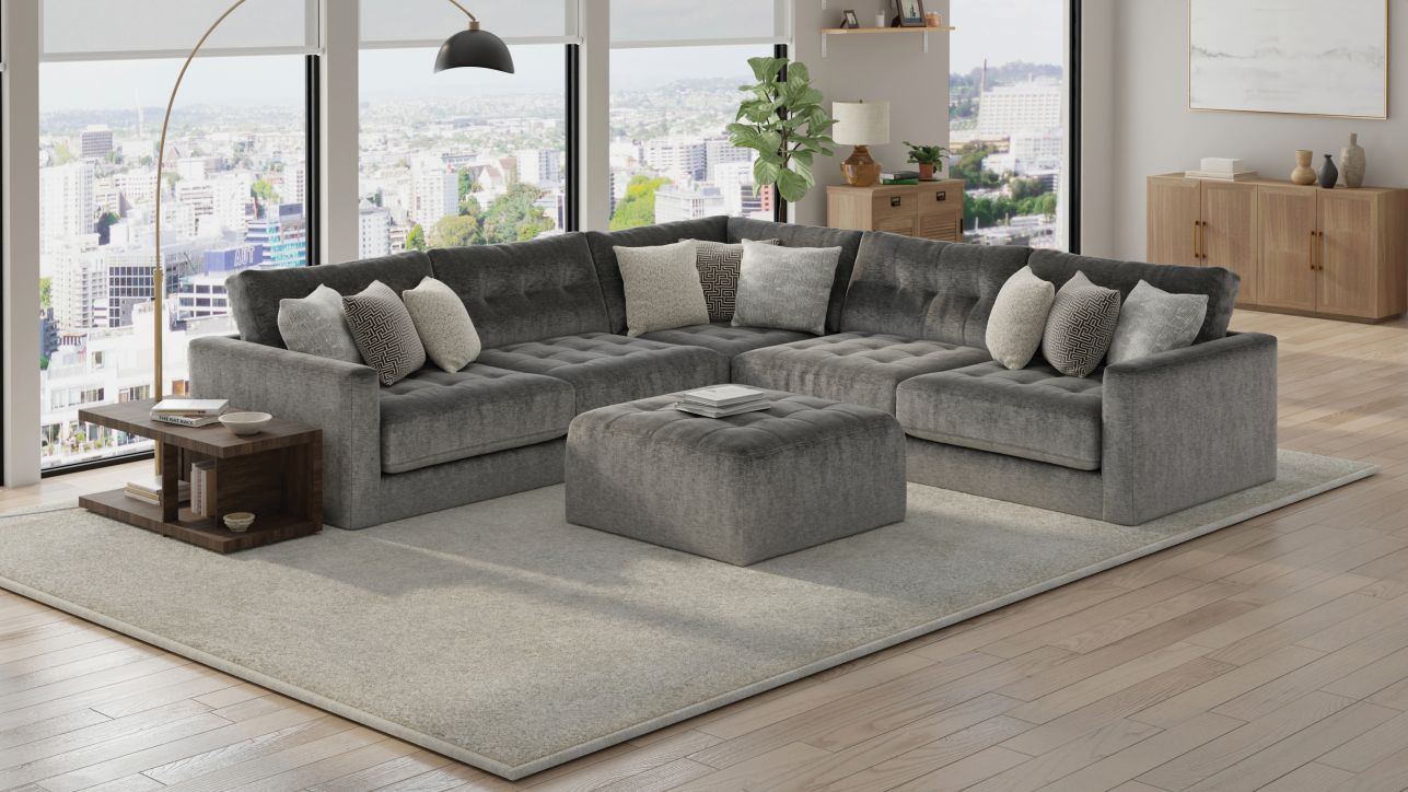 KYLE GREYSTONE OTTOMAN