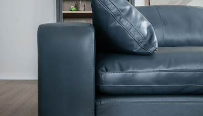 Colin 5pc. Leather Navy Sectional