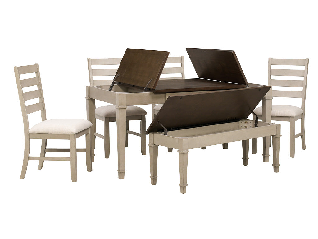 PHOEBE TWO TONE DINING TABLE