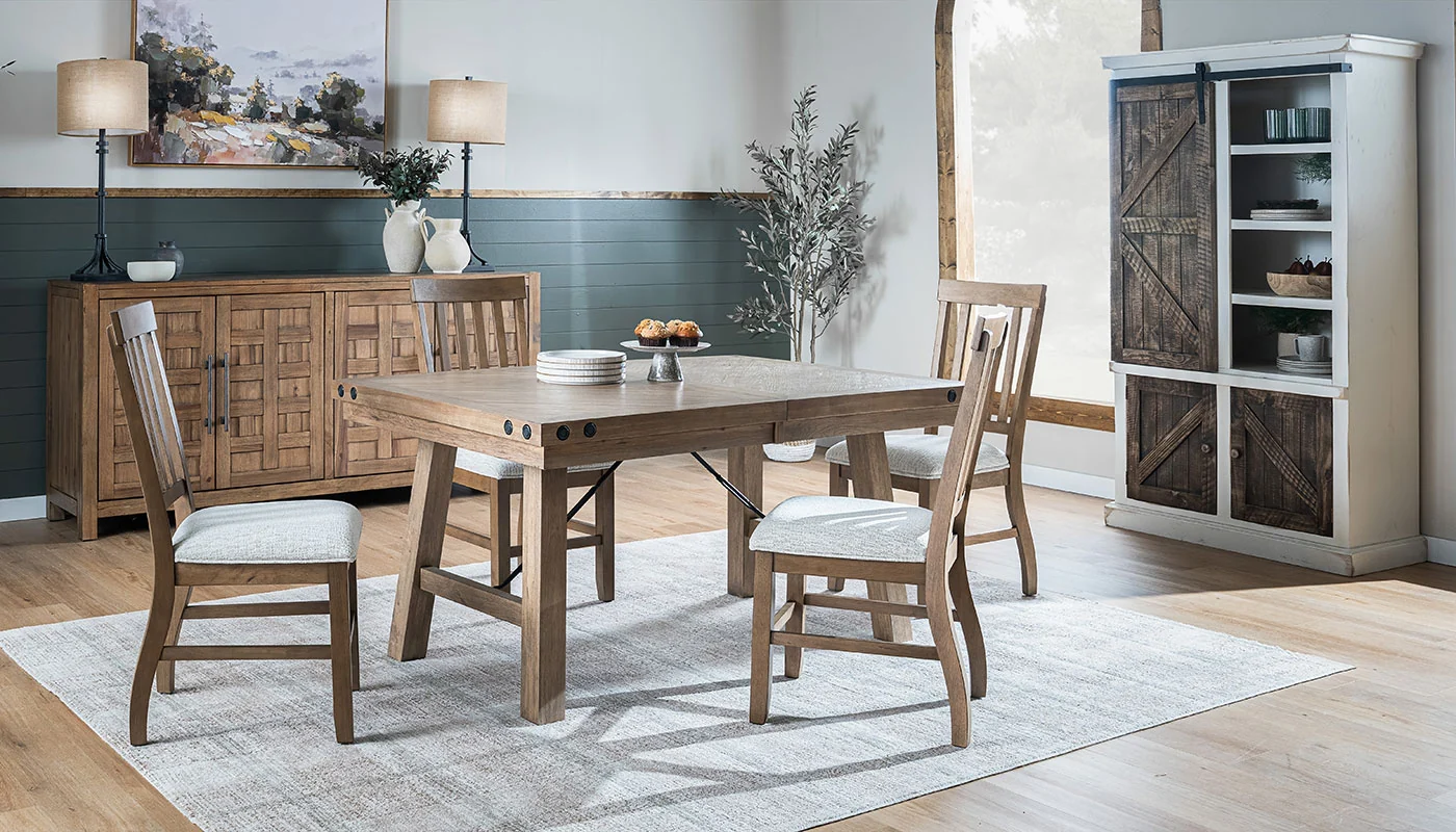 Dixie Light Hickory 5pc Dining Set