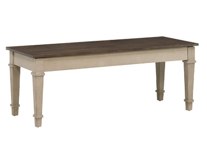 PHOEBE TWO TONE DINING BENCH
