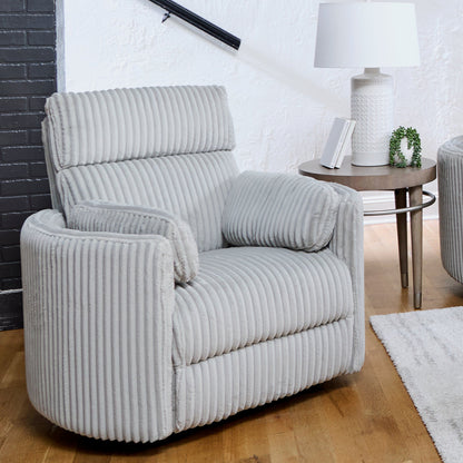 RIVER FLUFFY GREY BARREL CHAIR