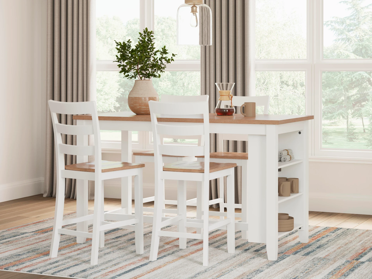 GAVIN 24" BARSTOOL NATURAL/ WHITE