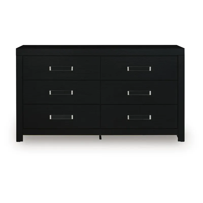 MALIA 6 DRAWER DRESSER BLACK