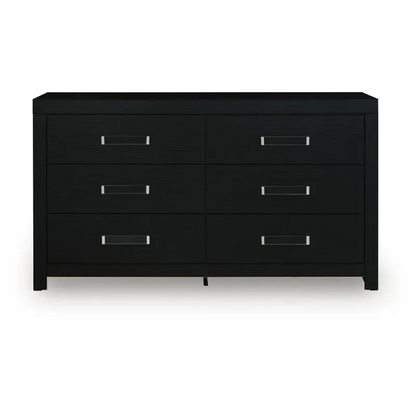 MALIA 6 DRAWER DRESSER BLACK