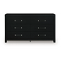 MALIA 6 DRAWER DRESSER BLACK