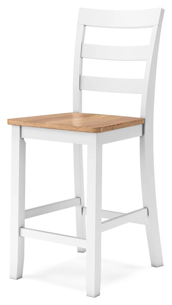 GAVIN 24" BARSTOOL NATURAL/ WHITE