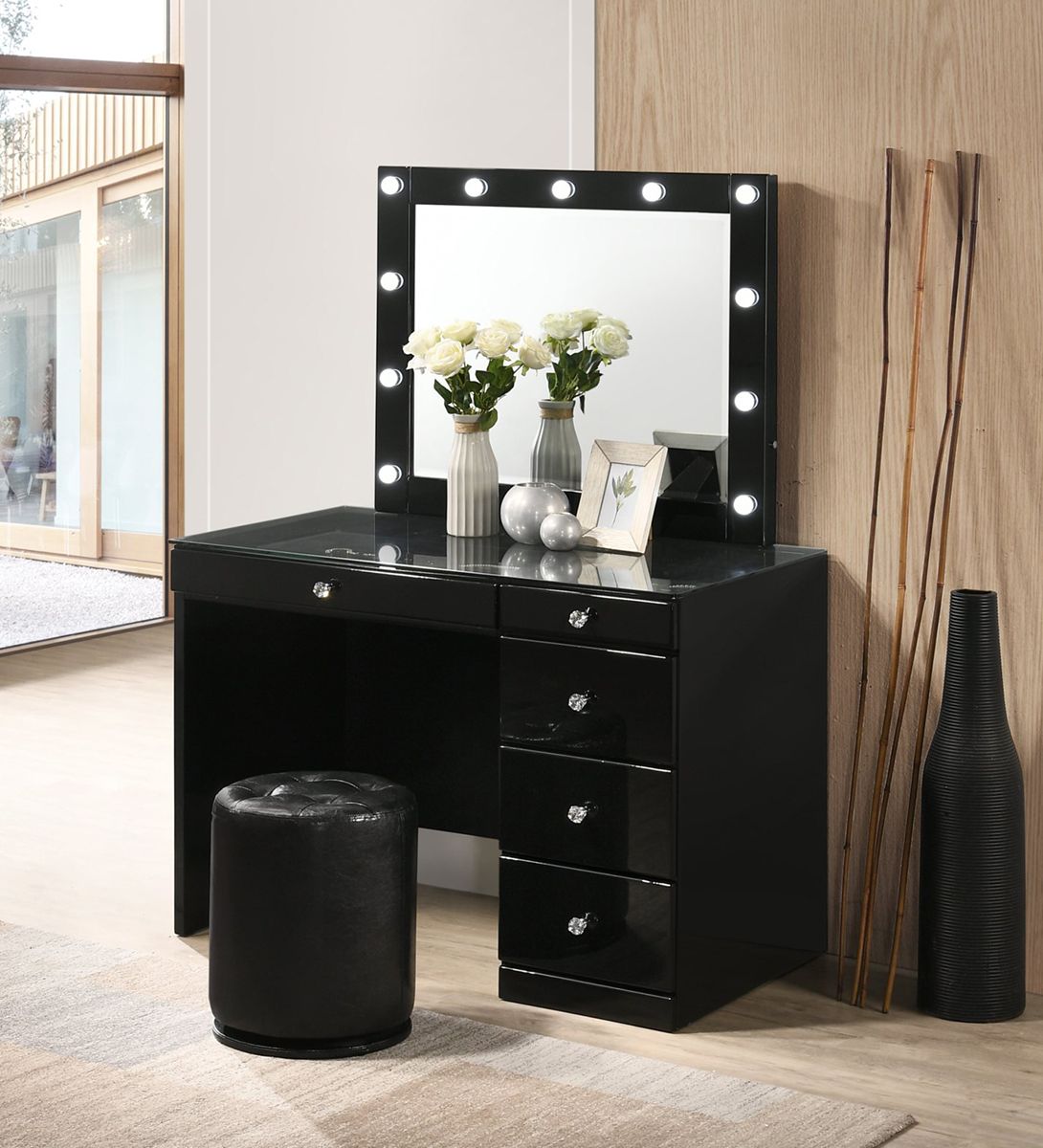 MORGAN BLACK VANITY SET
